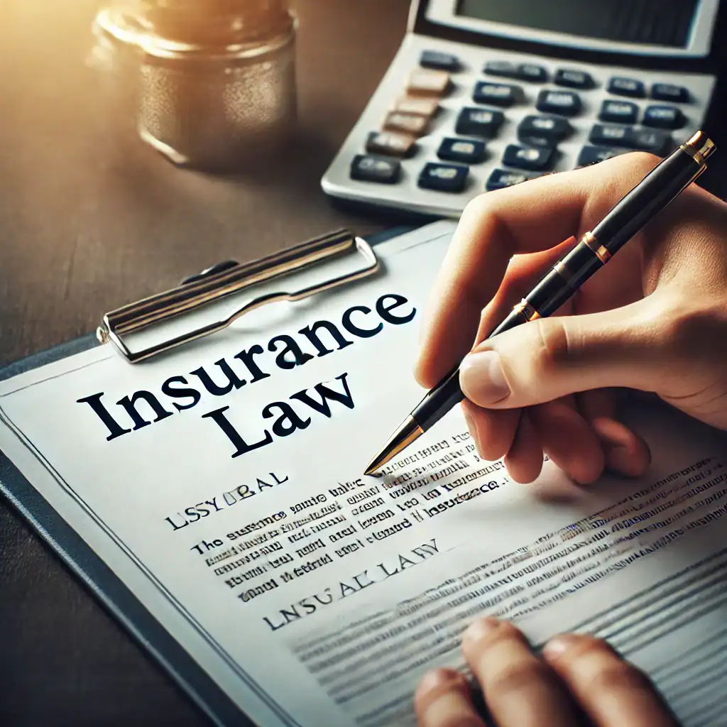 Handschriftliche Unterschrift auf Versicherungsrecht-Dokument, Büroarbeit.