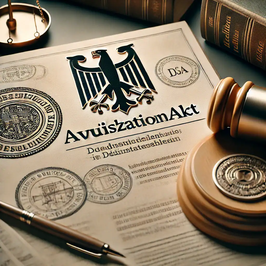 Akte, Gerichtssiegel und Stempel für rechtliche Dokumente.